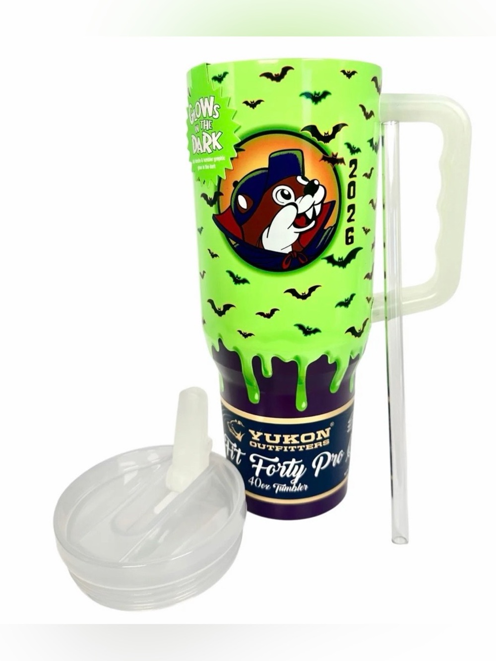 Buc-cee’s 2026 Halloween Glow-in-the-dark 40oz Fit Forty Pro Tumbler - Picture 6 of 8